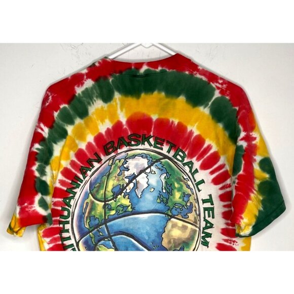 Vintage 90s 1996 Grateful Dead Olympics Lithuania Blue Spectrum T-Shirt Mens XL - Picture 9 of 11